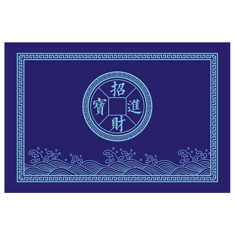 2025年新款大门朝西蓝色地垫水波纹硅藻泥防滑可裁剪入户门脚垫子