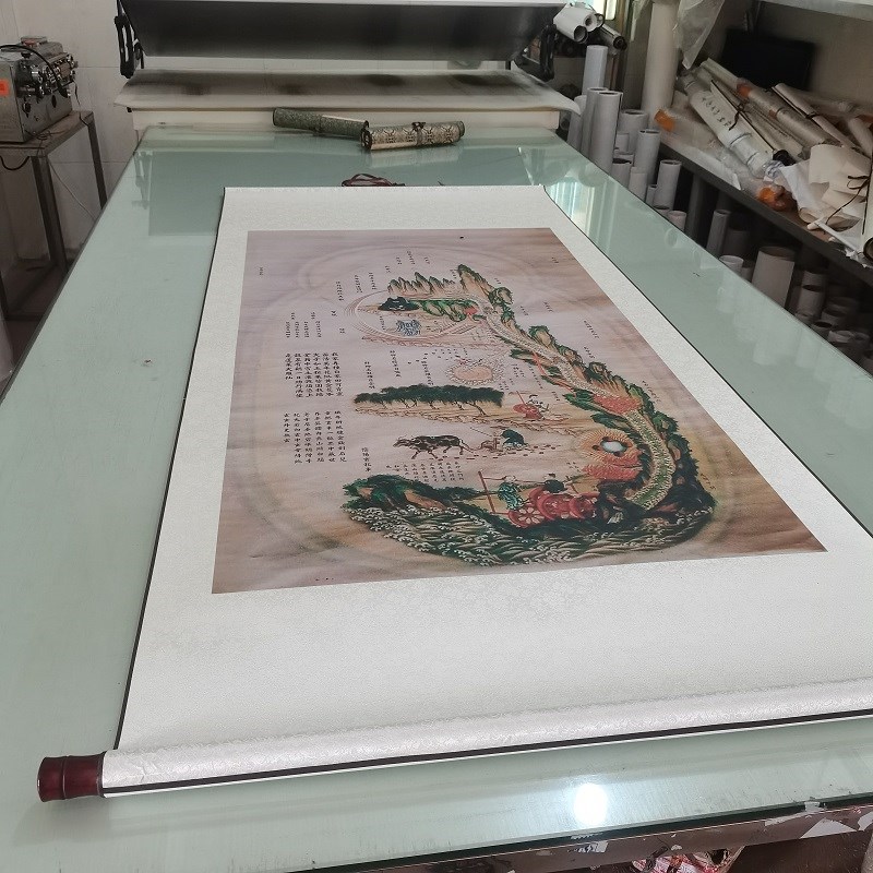 内经图复古书画养生国画宣纸微喷仿古复制装裱挂轴酒店会所装饰画