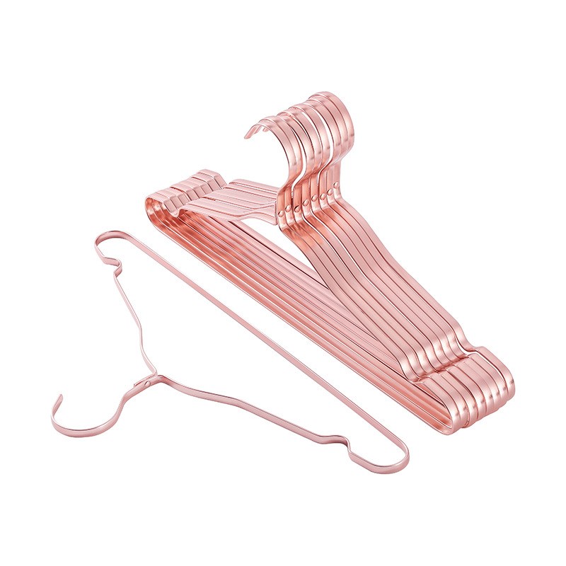 实心哑光铝合金衣架家用晒衣服防滑太空铝衣撑网红衣挂衣服架