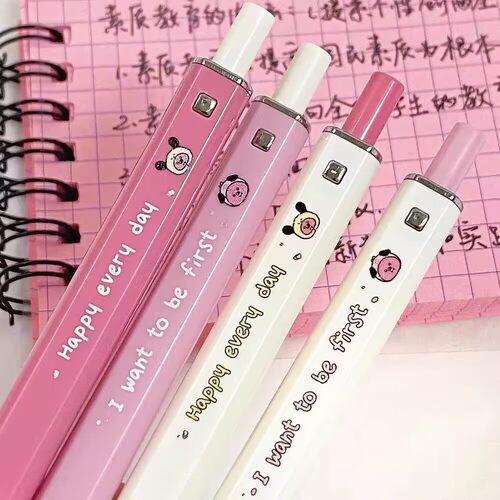 小海狸方方笔高颜值loopy笔按动中性笔ins刷题学生耐用少女签字笔