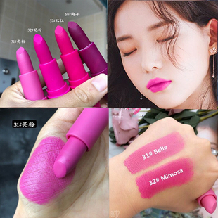 死亡芭比粉色口红玫粉色性感梅子色唇釉哑光显白大牌平替2022新款