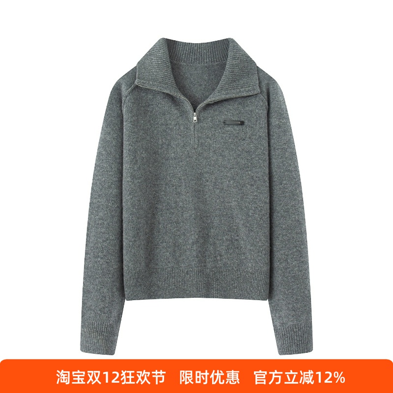 冬新款立领长袖针织衫毛衣女