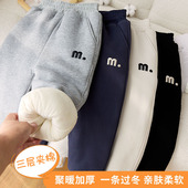 儿童棉裤 子 一条过冬女宝宝加绒裤 加厚冬季 三层加棉男童婴儿保暖裤