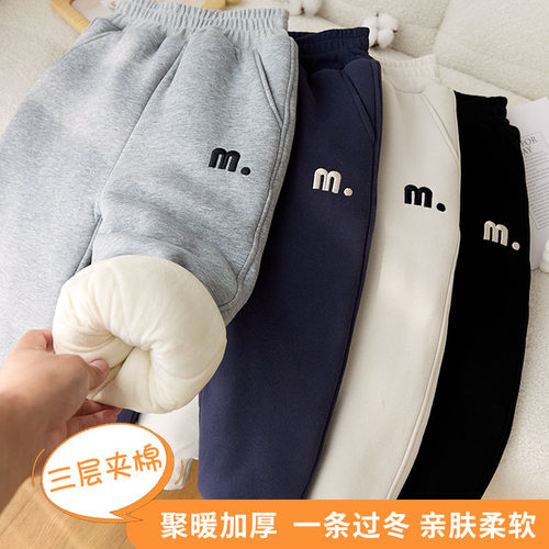 宝宝加棉特厚棉裤加绒卫裤