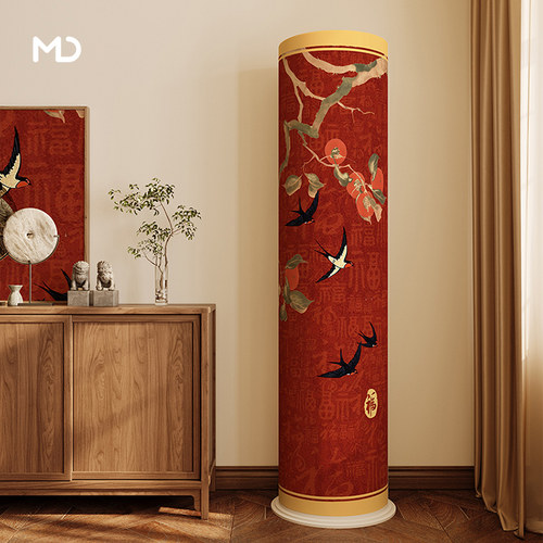 新中式立式空调防尘罩家用圆柱形柜机圆形开机不取品牌通用空调套