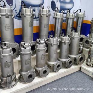 不锈钢排污泵污水泵304/316L耐酸碱耐腐蚀化工防腐泵潜污泵1.5KW