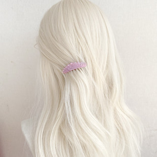 简约醋酸发梳女小号两侧倒插梳刘海碎发插梳甜美彩色形状发卡头饰