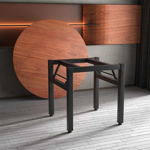 品质圆桌面板木餐桌饭桌大台面带玻璃转盘20家用15人商用折叠桌脚