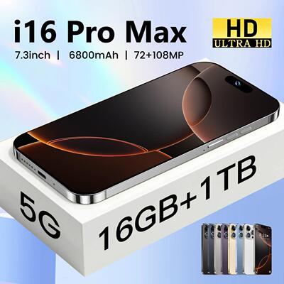 跨境手机新款I16 Pro Max 16+1TB灵动岛 安卓8.1 外贸热销智能手