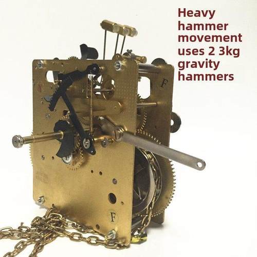 烟台机械钟机芯重锤上弦老式钟维修配件纯铜机械落地钟立式钟机芯