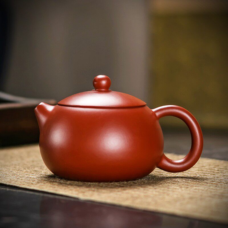 京峰阁 茶具紫砂壶宜兴全手工李国强大红袍西施壶网孔9孔出水茶壶