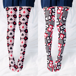 保暖防滑运动防臭纯棉短袜子3D个性 印花欧美风街头潮流搭配长袜