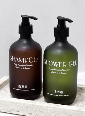 轻奢按压分装瓶磨砂乳液瓶酒店浴室洗手液洗发水沐浴露空瓶大容量