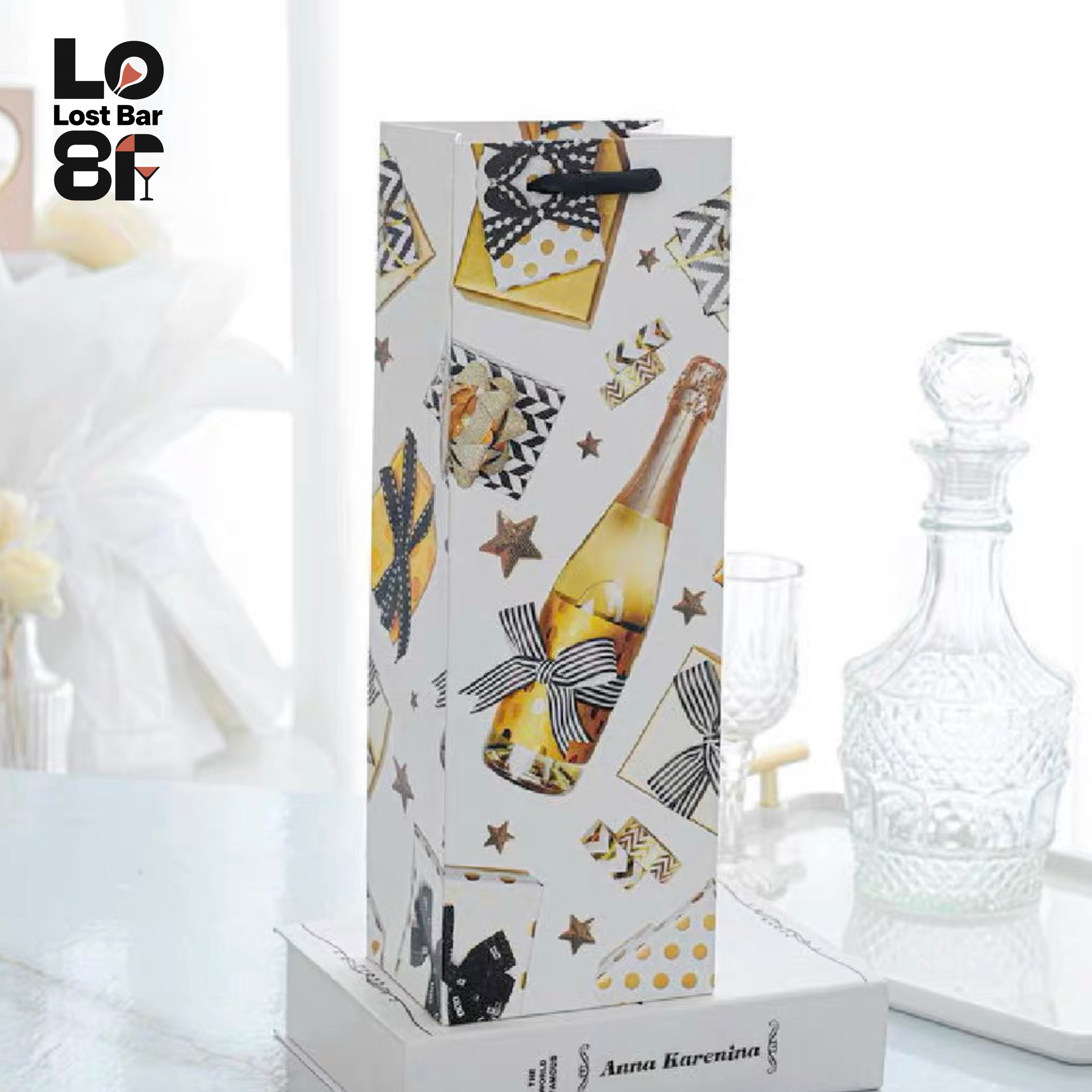 【单拍不发】单支红酒卡通礼袋礼物葡萄酒手提袋牛皮生日闺蜜送礼