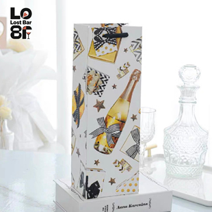 【单拍不发】单支红酒卡通礼袋礼物葡萄酒手提袋牛皮生日闺蜜送礼