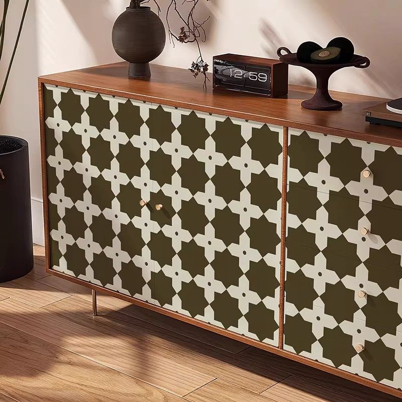 复古几何图案家具贴绿色菱形格装饰贴纸现代简约风格防水防潮壁纸,家居饰品,家具贴,淘宝优惠券,粉丝福利购,淘宝优惠卷