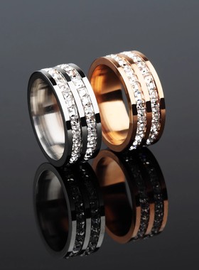 钛钢满天星戒指男款潮牌高级感小众个性情侣对戒男士戒指男生指环