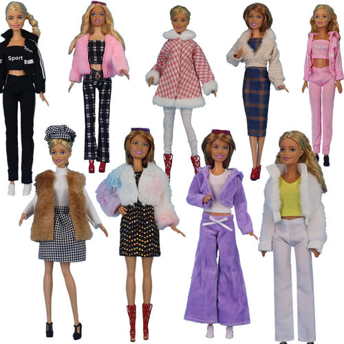 30厘米正版娃娃衣服芭娃巴比超模FR时装换装洋娃娃配件儿童女童玩