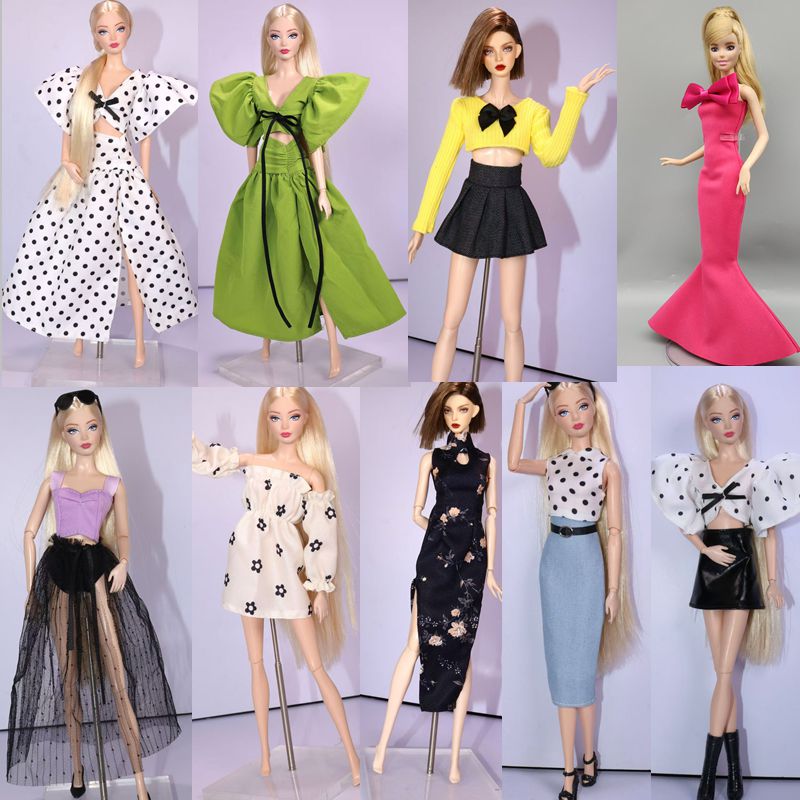 30cm正版娃衣6分笆比换装洋娃娃时尚礼服裙子时装套装益智DIY玩具