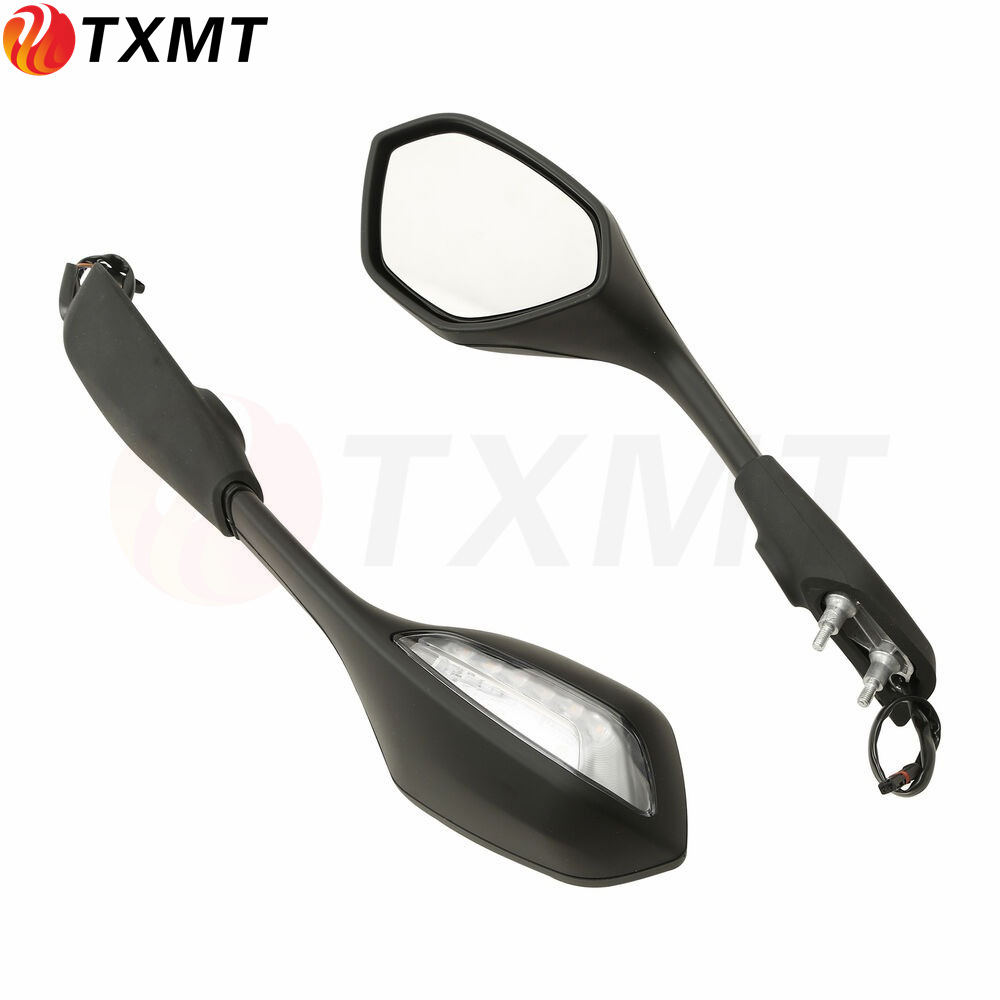 适用宝马BMW S1000RR 19-21-23 改装LED后视镜带转向灯倒车反光镜