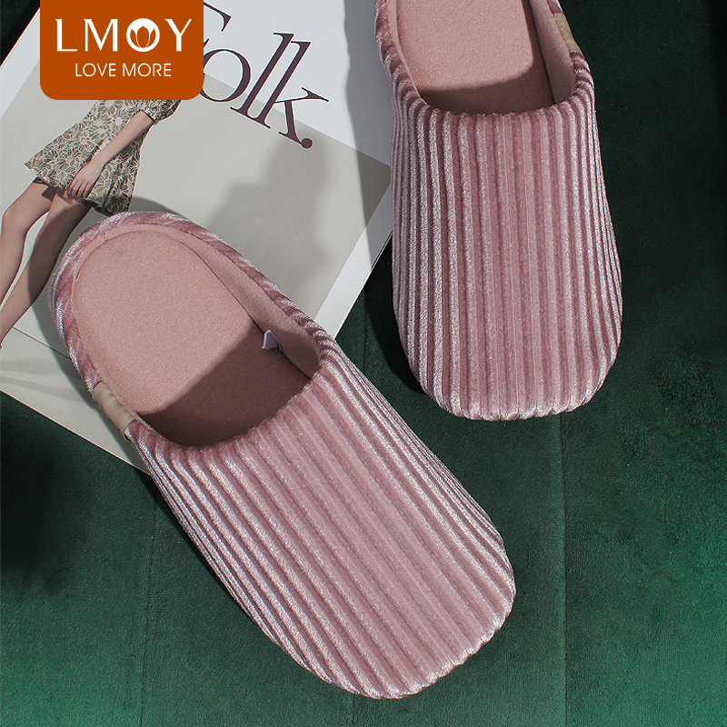 秋季家居鞋Lmoy静音复古地板