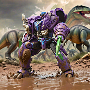 变形玩具超能勇士霸王龙模型机器人侏罗纪暴龙动物模型男孩成品