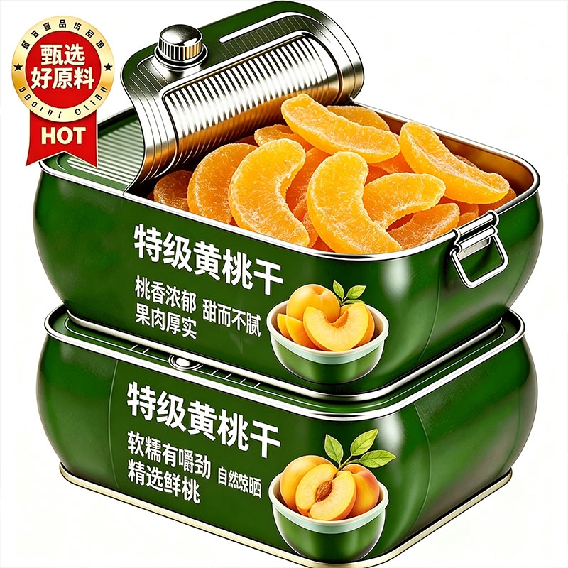 原味无糖无添加黄桃干蜜饯图片
