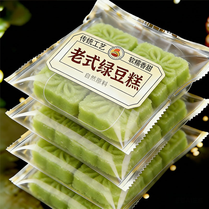 传统绿豆糕官方旗舰店上海老字号绿豆糕老式正宗绿豆糕无糖无添加