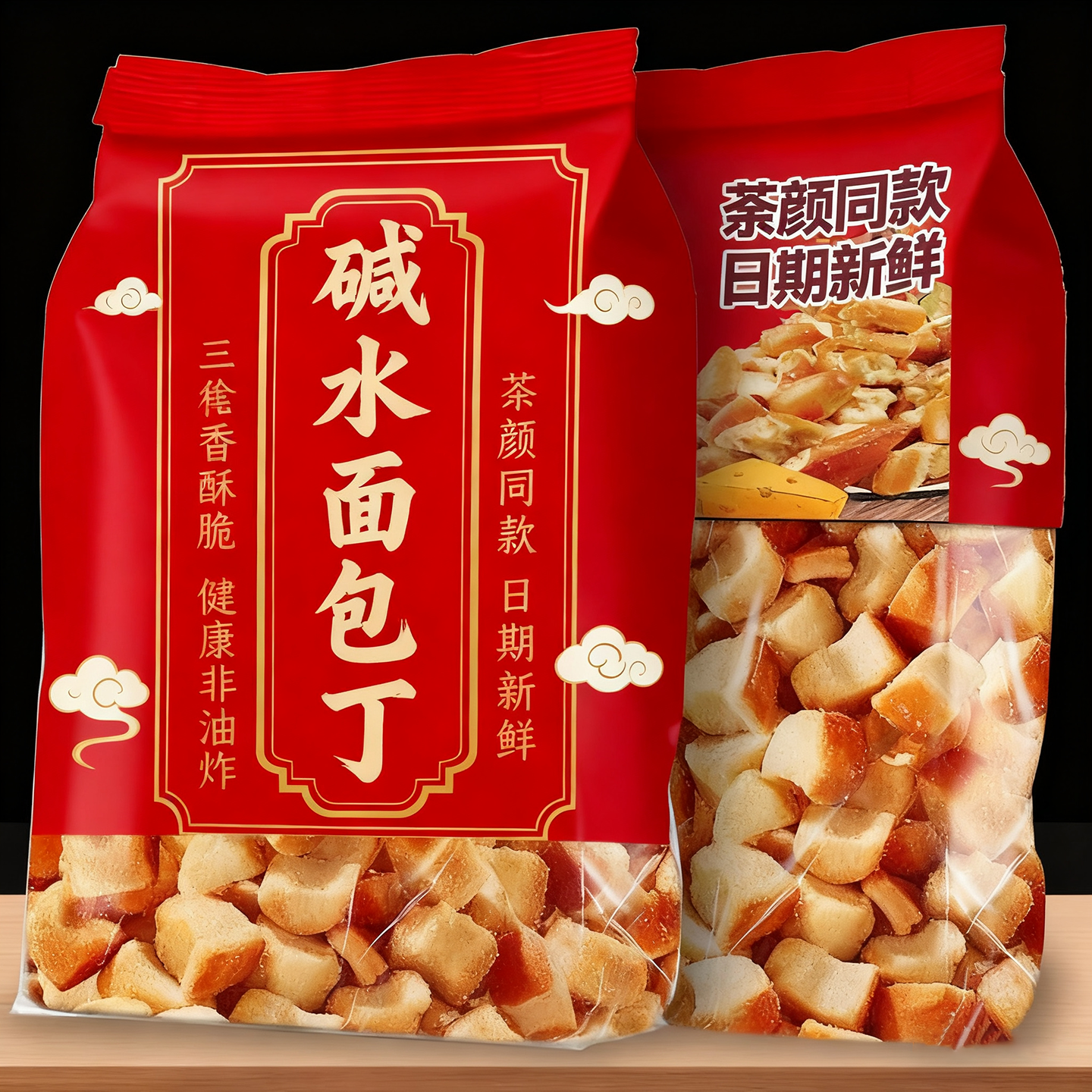 全网爆卖10w+碱水面包丁