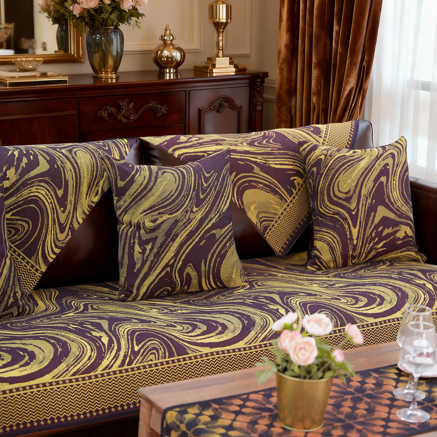 viskahome全棉沙发垫真皮沙发防滑坐垫四季通用轻奢高级感沙发巾,居家布艺,沙发垫,淘宝优惠券,粉丝福利购,淘宝优惠卷