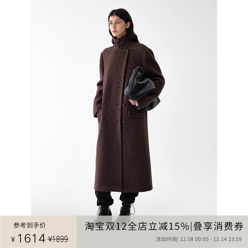 PLANITES双排扣袢西装大衣