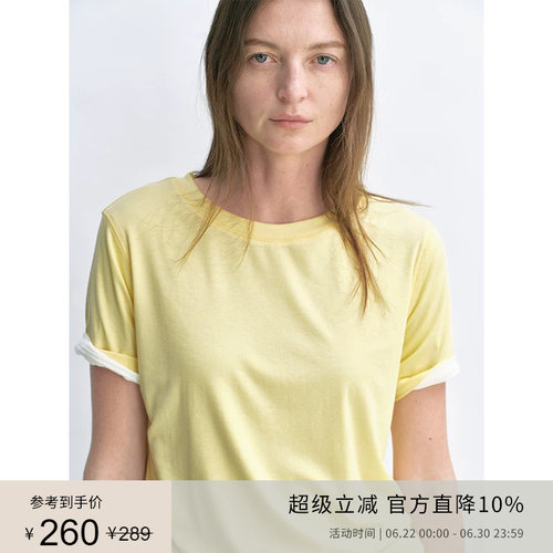 PLANITES vol.16 垂顺莱赛尔桑蚕丝 圆领短袖T恤