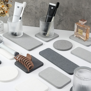 硅藻泥吸水垫硬板速干杯垫洗手台浴室卫生间牙刷托盘厨房置物地垫