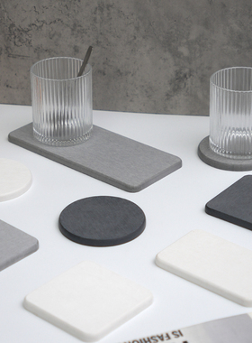 硅藻泥吸水垫硬板杯垫速干餐桌面隔热防烫洗手台托盘置物垫小尺寸