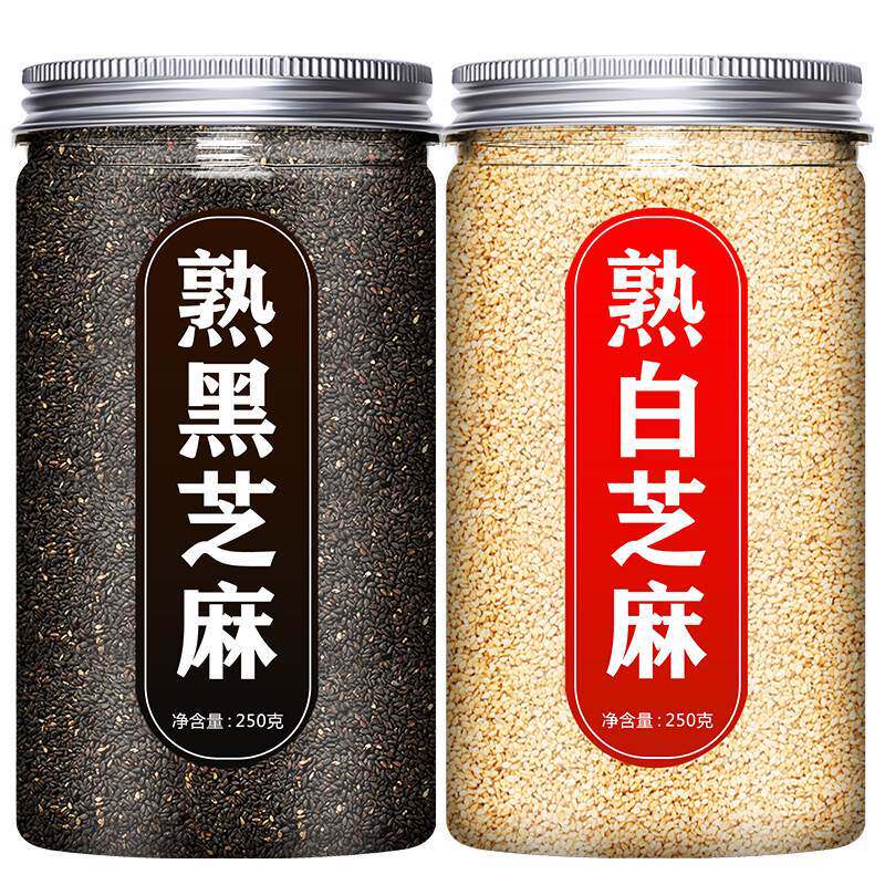 熟芝麻官方旗舰店即食500g白黑芝麻粒粉现炒熟商用打豆浆专用
