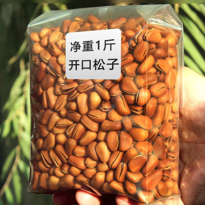 净重新货东北松子开口特大颗粒500g特产坚果零食散装200g