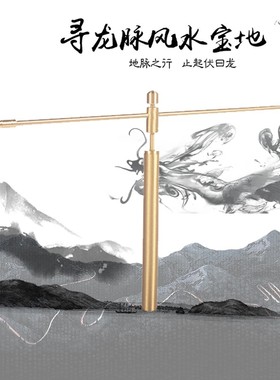 易步高升 探测棒  地灵尺 寻龙棒 探龙针 铜杨公寻龙尺一对摆件
