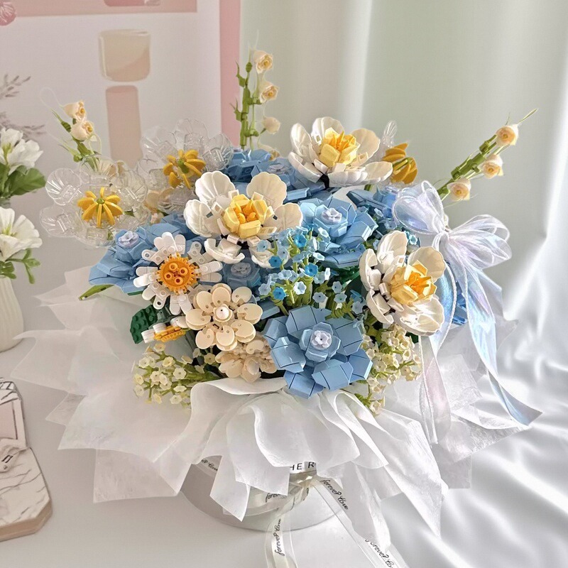 2025新款花束积木抱抱桶