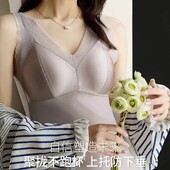 内衣 蕾丝吊带背心内搭长款 春夏季 无痕缎面蚕丝美背女带胸垫一体式