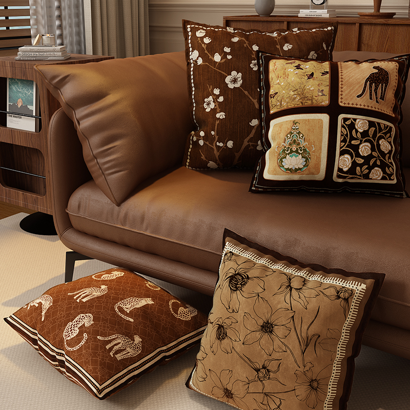 中古风美拉德仿麻抱枕