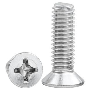 21不锈钢沉头螺十字槽0平头丝机螺丝机螺螺钉M2M3M4M5M6丝M8