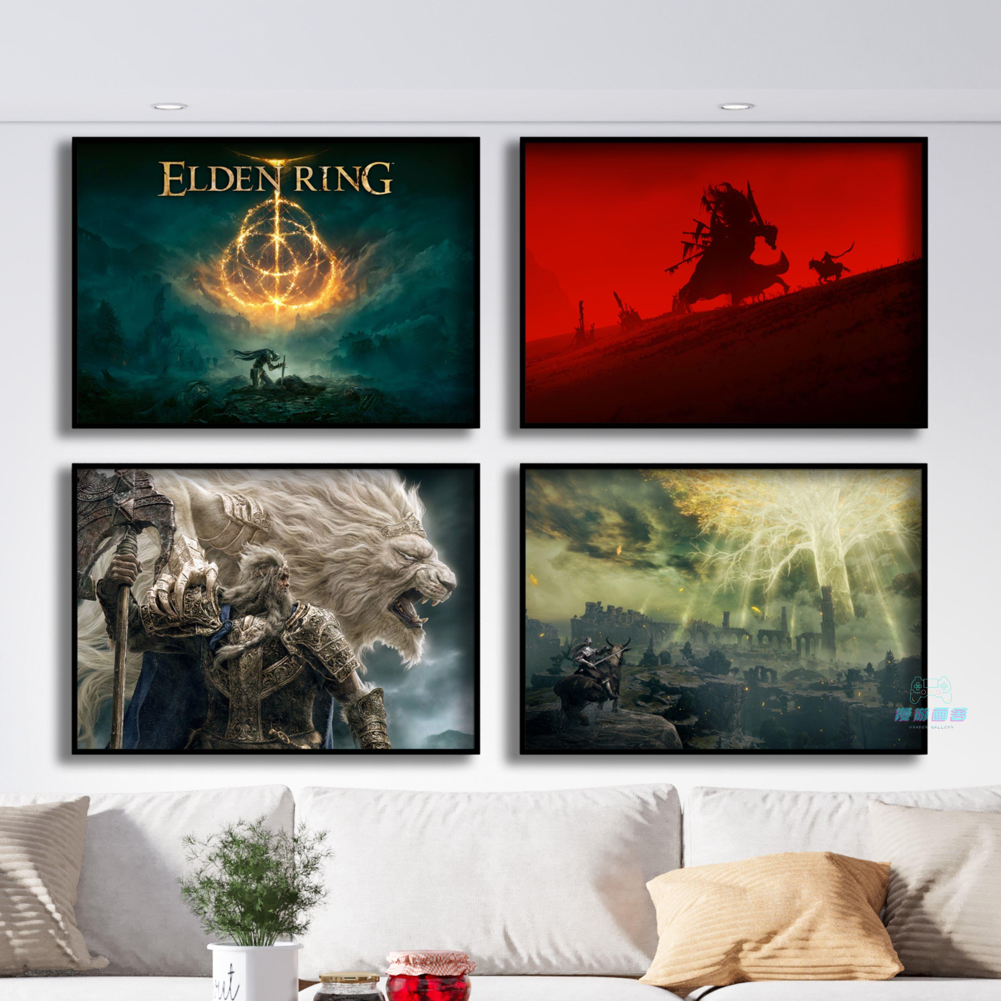 艾尔登法环游戏装饰画挂画主机电竞房客厅卧室书房玄关电玩4K定制