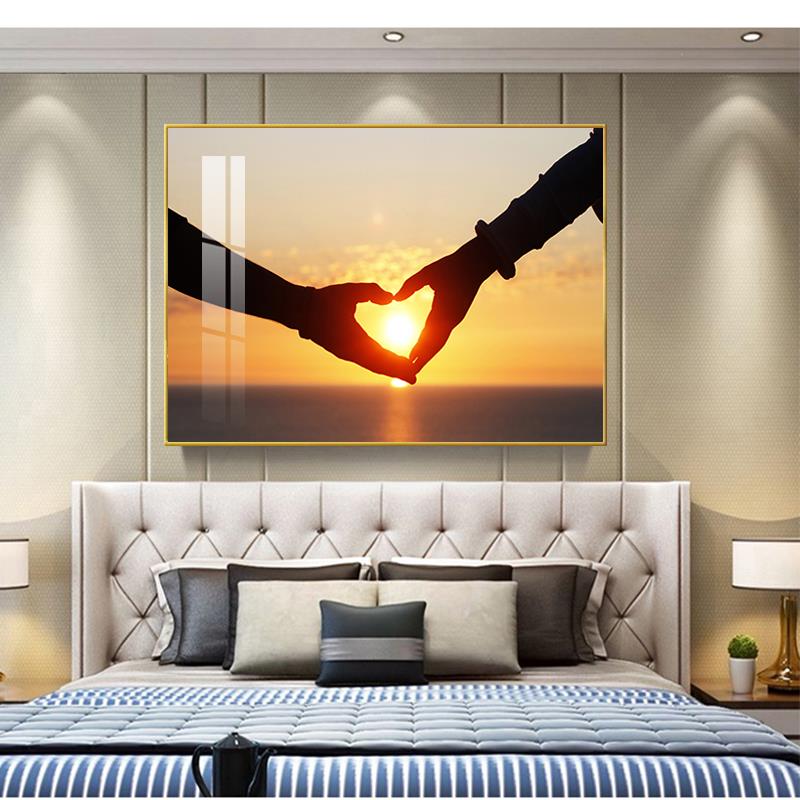 主卧床头背景墙装饰画卧室挂画温馨酒店宾馆房间现代简约轻奢壁画