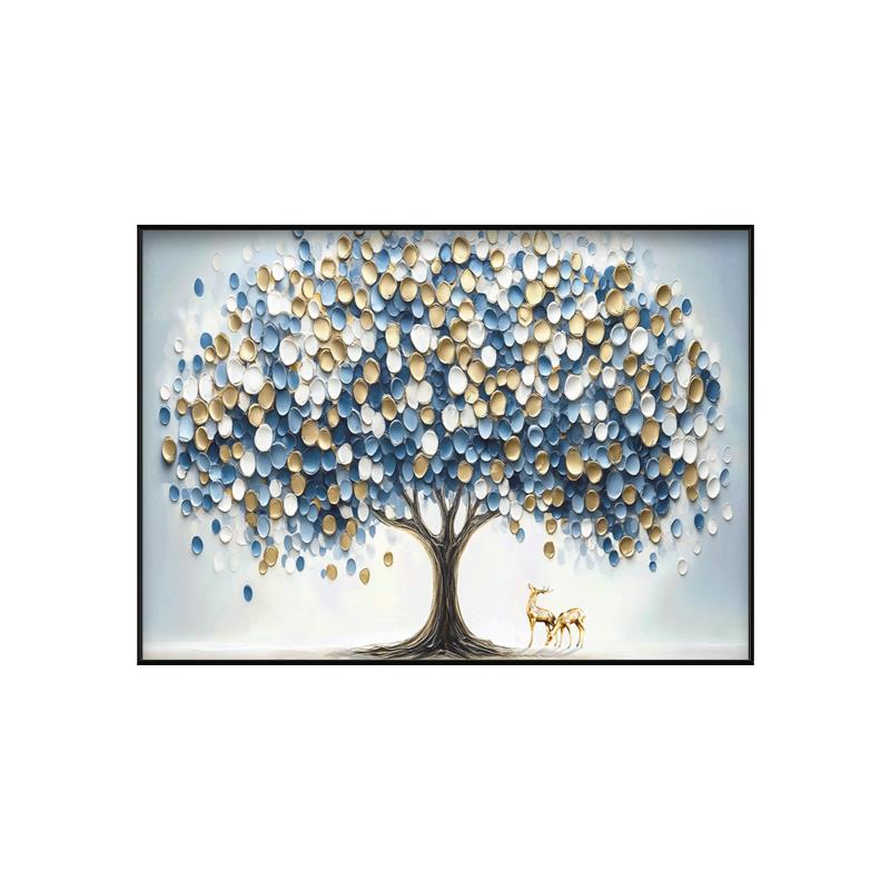 金钱树仪表箱装饰画无障碍豪华餐厅阻挡强弱电箱开关箱网络免打孔