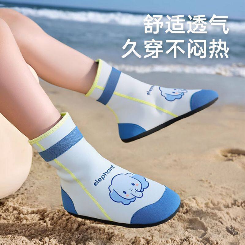 日本高筒沙滩鞋袜儿童成人溯溪鞋游泳潜水浮潜男女赤足贴赶海鞋袜