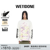 T恤打底衫 裂纹logo长袖 明星同款 WE11DONE男女同款