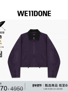 WE11DONE25秋冬女士短款工装夹克休闲做旧复古通勤风潮流