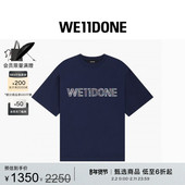 饰LOGO休闲宽松短袖 WE11DONE25早秋中性男女同款 水晶装 T恤