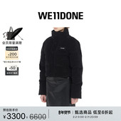 WE11DONE女士灯芯绒修身 休闲羽绒夹克