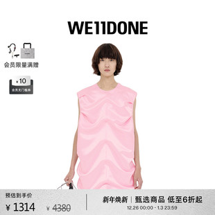 WE11DONE男女同款 上衣 抽褶无袖